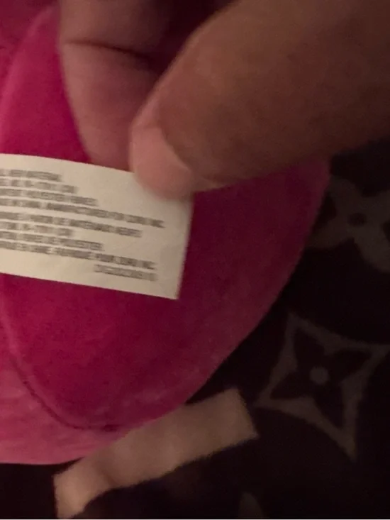 Plush Pink & Teal Bunny with Silver Heart Patch - Picture 4 of 4